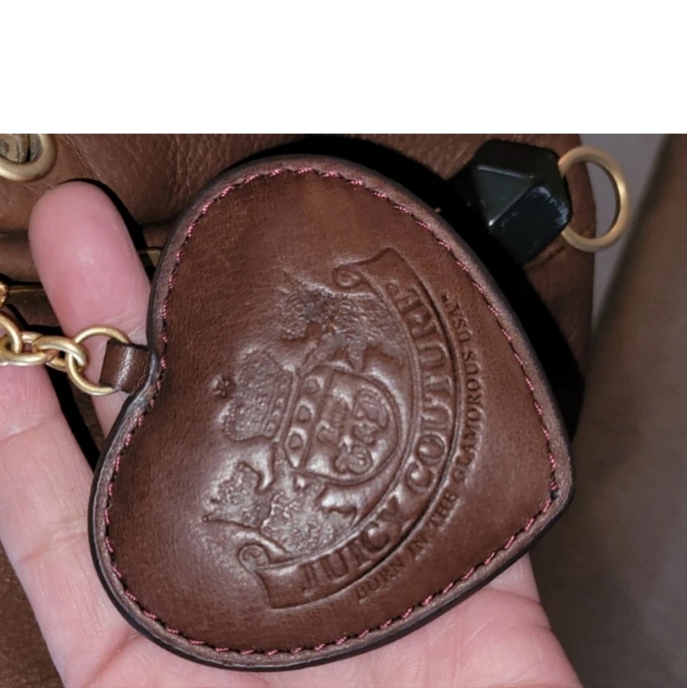 Juicy Couture Brown Leather Shoulder Date Night Small Bag - Picture 9 of 15